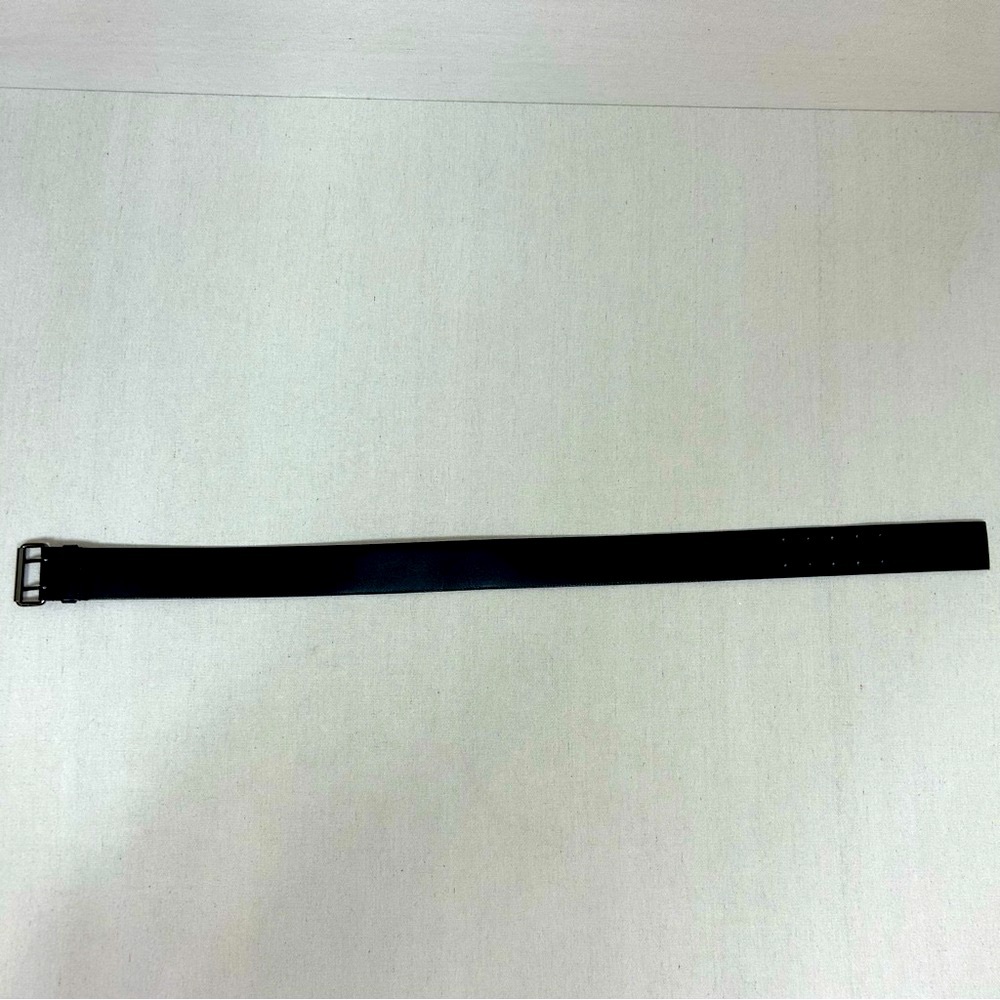PRADA Vintage Black Leather Belt with Silver Buckle - Picture 5 of 7